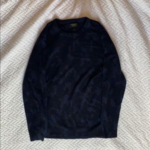 Cashmere Sweater - Blue camo print